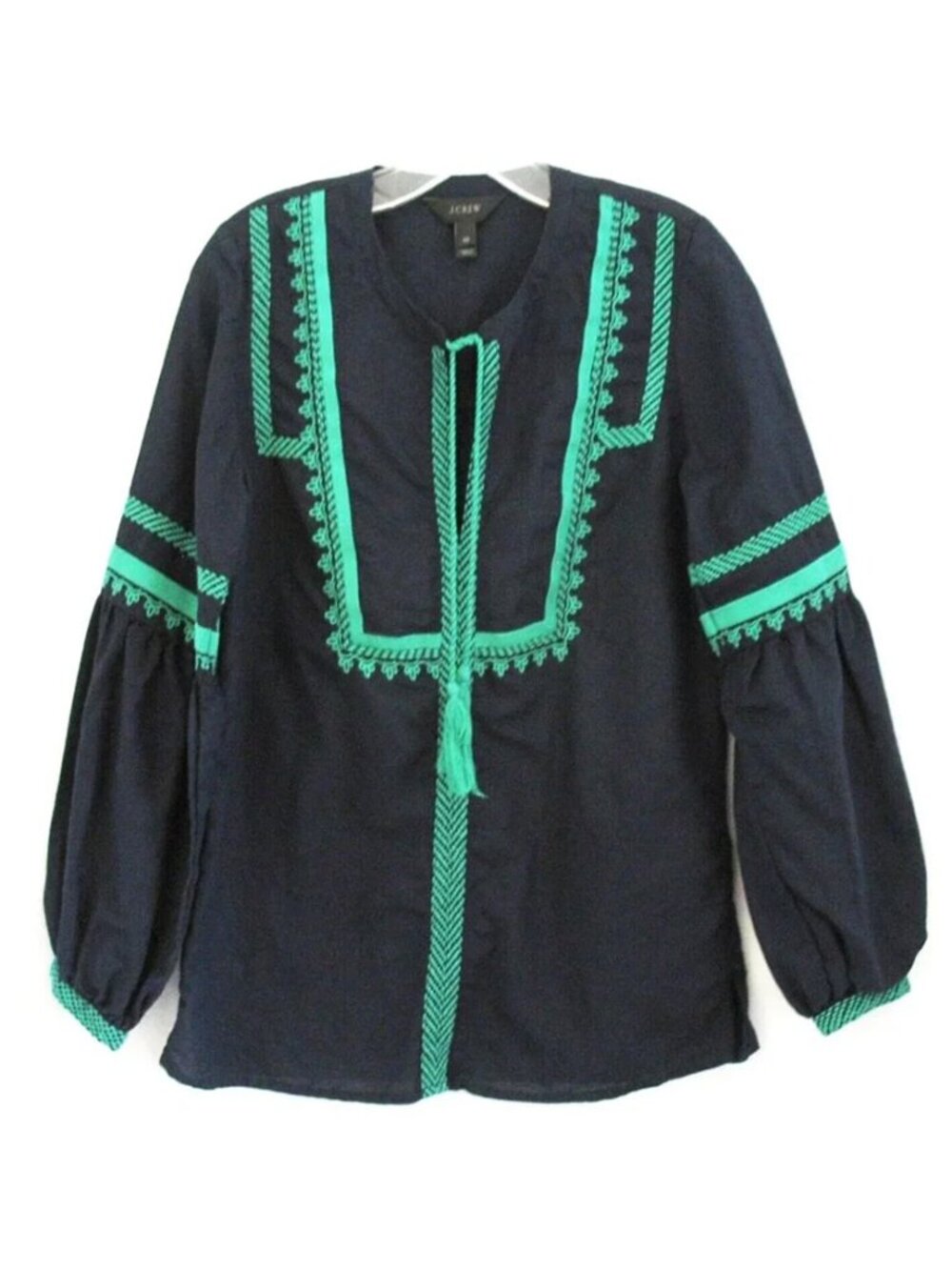 J. Crew Embroidered Artsy Peasant Top Size 00